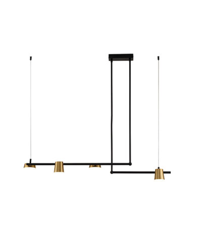 Zambelis Lights Μοντέρνο Κρεμαστό Φωτιστικό Ράγα σε Μαύρο Χρώμα 2035